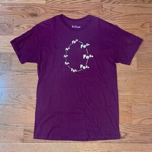 ThinkGeek Chemistry Pun Ferris Wheel Burgundy T-Shirt - Size Medium